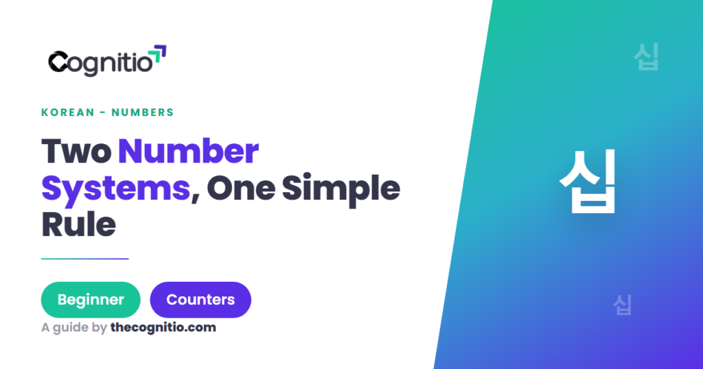 Korean Numbers Made Simple: Two Systems, One Clear Method