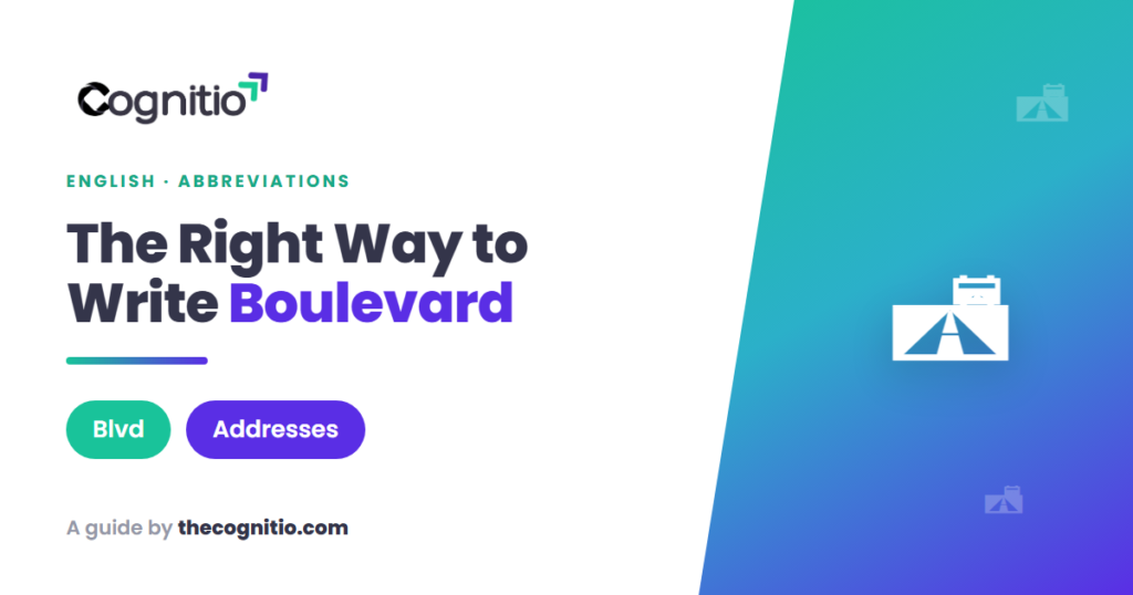 abbreviation for boulevard