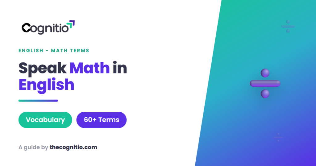 English math vocabulary