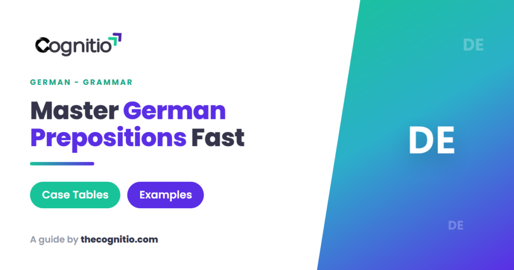 German prepositions chart