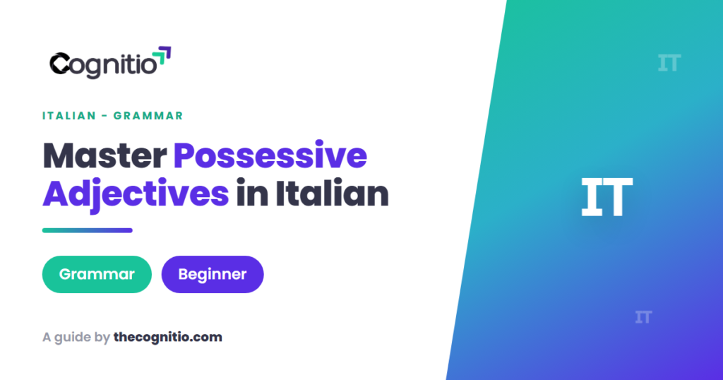 Italian possessive adjectives
