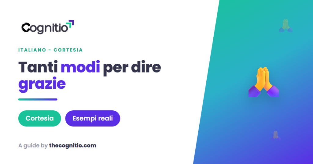 modi per dire grazie
