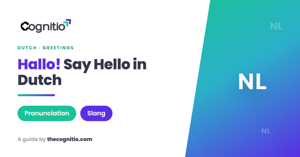 say hello in Dutch