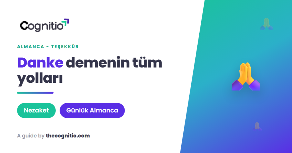Almanca teşekkür etmek